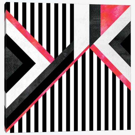 Stripe Combination (Pink) Canvas Print #ELF176} by Elisabeth Fredriksson Canvas Wall Art