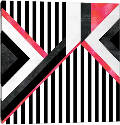 Stripe Combination (Pink) Canvas Art Print - Stripe Patterns