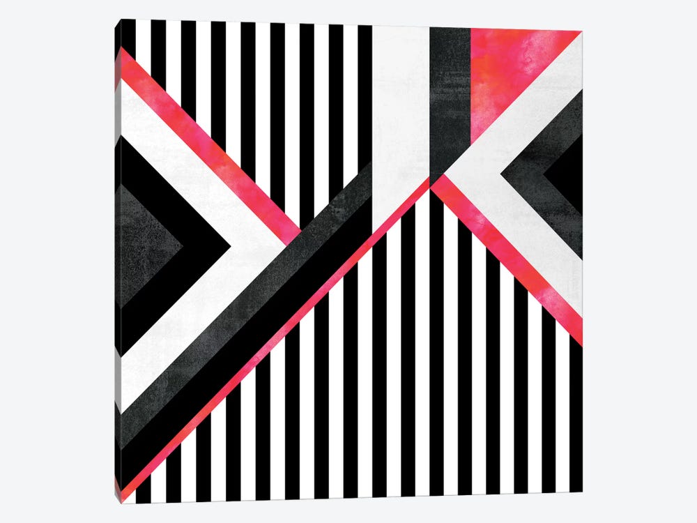Stripe Combination (Pink) by Elisabeth Fredriksson 1-piece Art Print