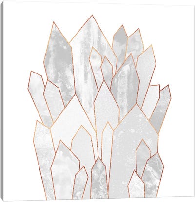 White Crystals Canvas Art Print - Scandinavian Office