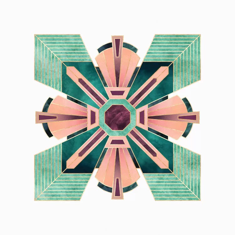 Art Deco Flower by Elisabeth Fredriksson wall art