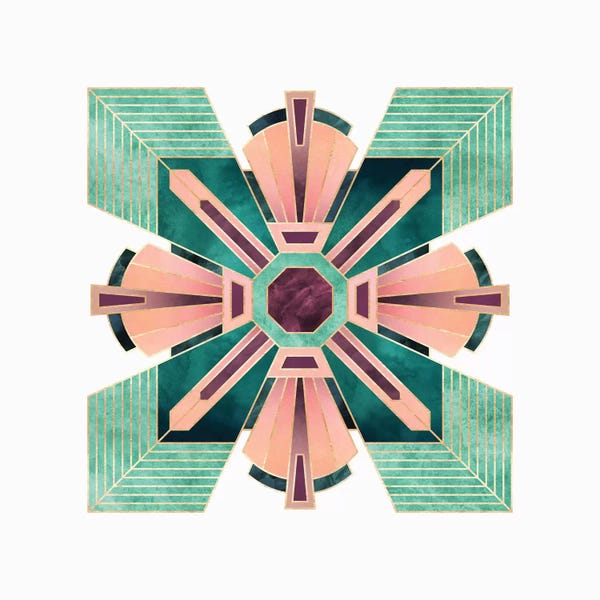 Art Deco: Art Deco Flower by Elisabeth Fredriksson