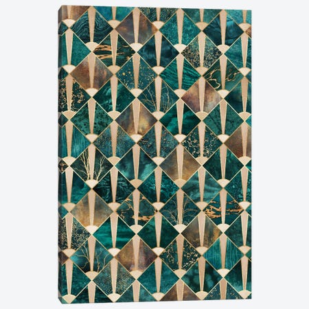 Art Deco Tiles I Canvas Print #ELF185} by Elisabeth Fredriksson Art Print