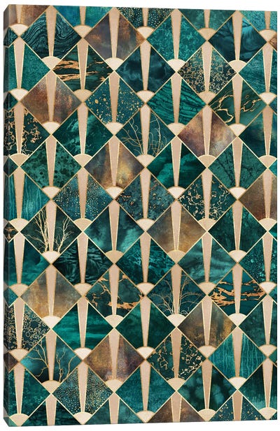 Art Deco Tiles I Canvas Art Print - Gatsby Glam