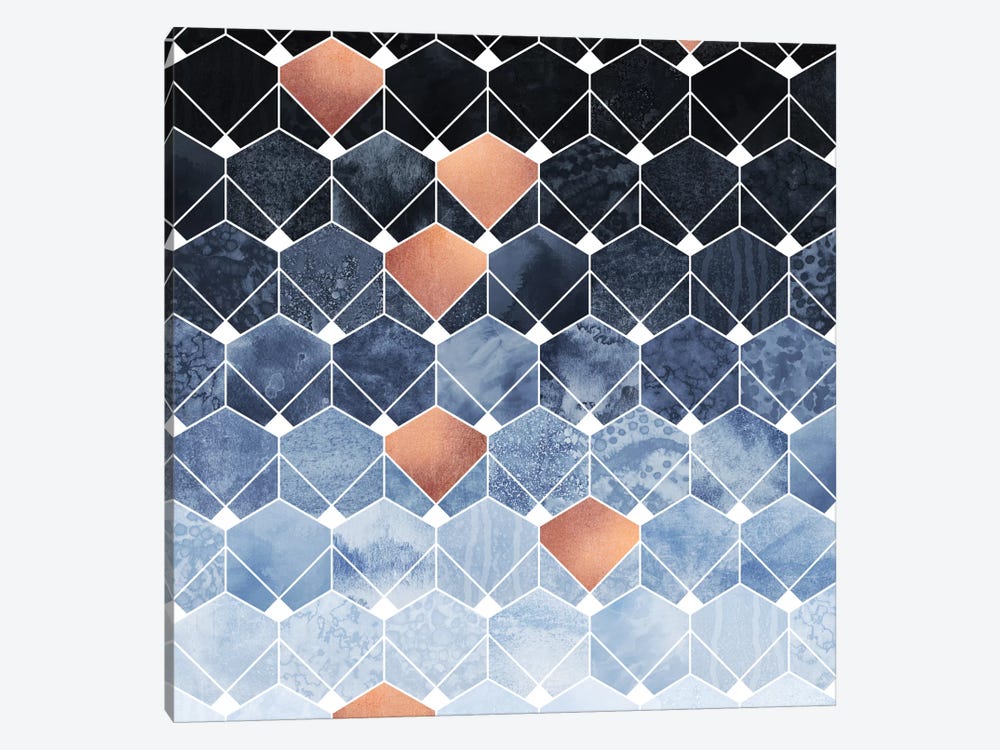 Copper Diamonds by Elisabeth Fredriksson 1-piece Canvas Art Print