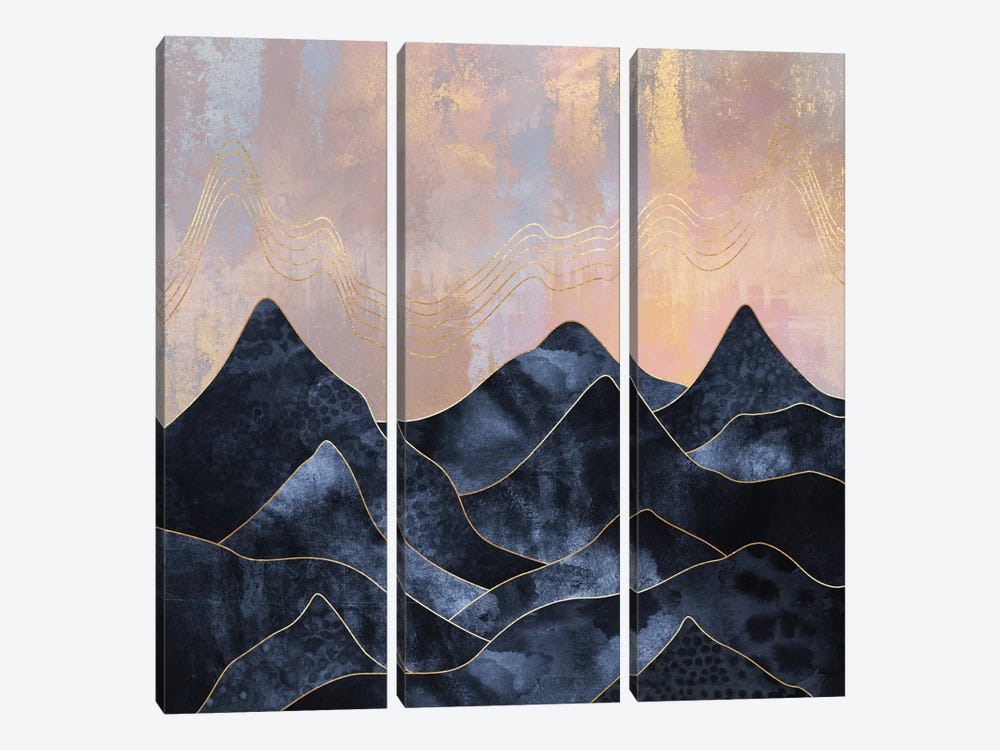 Mountainscape by Elisabeth Fredriksson 3-piece Canvas Wall Art