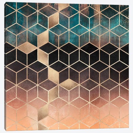 Ombre Dream Cubes Canvas Print #ELF200} by Elisabeth Fredriksson Canvas Print