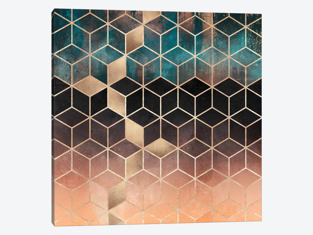 Ombre Dream Cubes by Elisabeth Fredriksson 1-piece Canvas Art