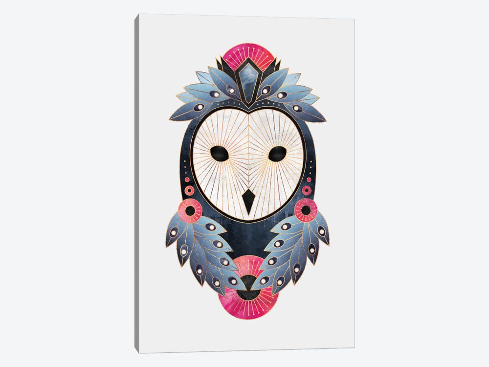 Owl II by Elisabeth Fredriksson 1-piece Canvas Artwork