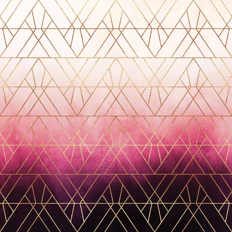 Art Deco Triangle Ombre by Elisabeth Fredriksson wall art