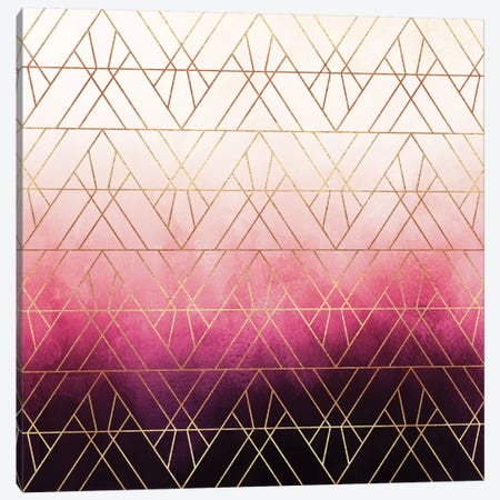 Art Deco Triangle Ombre Canvas Print #ELF215} by Elisabeth Fredriksson Art Print