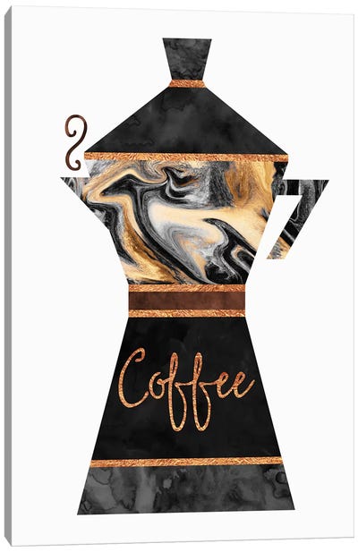 Coffee Canvas Art Print - Minimalist Kitchen Art