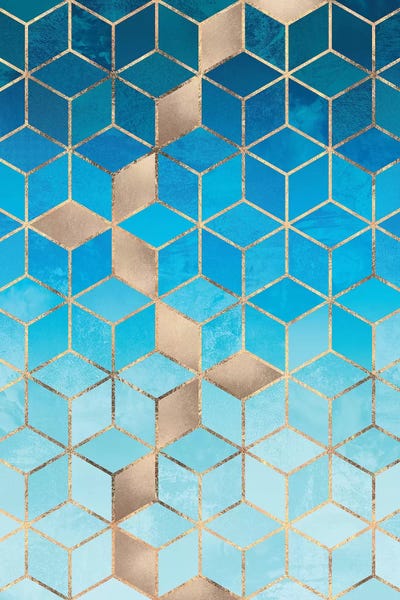 Art Deco: Sea And Sky Cubes by Elisabeth Fredriksson
