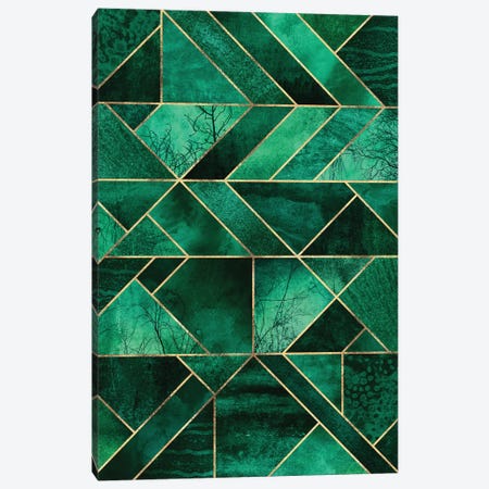 Abstract Nature - Emerald Green Canvas Print #ELF229} by Elisabeth Fredriksson Art Print