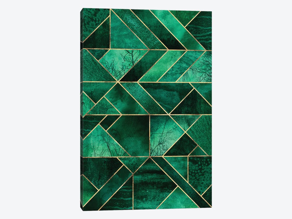Abstract Nature - Emerald Green by Elisabeth Fredriksson 1-piece Canvas Print