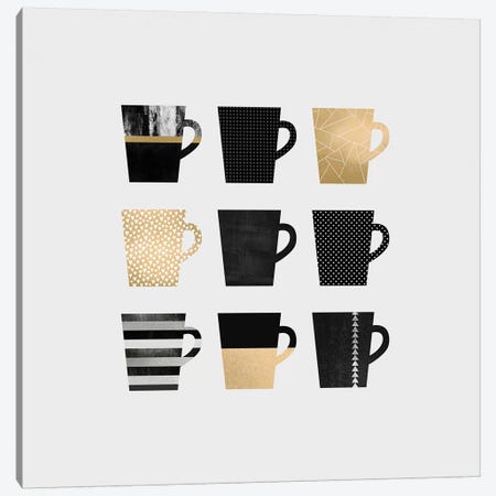 Coffee Mugs Canvas Print #ELF22} by Elisabeth Fredriksson Canvas Print