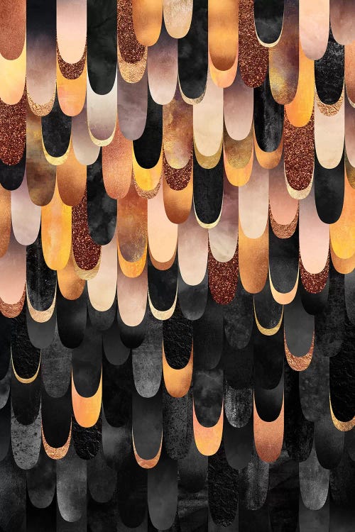 Feathered - Copper & Black by Elisabeth Fredriksson wall art