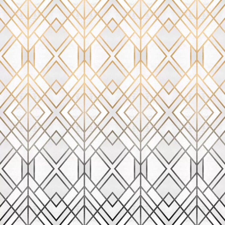 Gold And Grey Geo by Elisabeth Fredriksson wall art