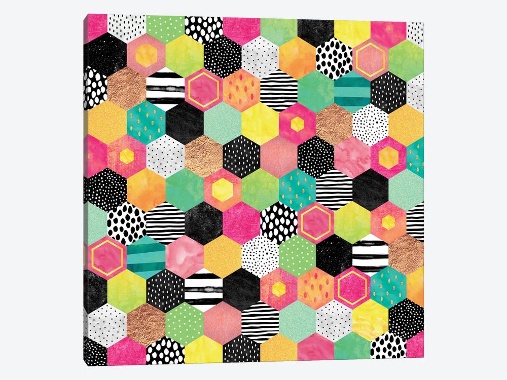 Color Hive by Elisabeth Fredriksson 1-piece Canvas Artwork