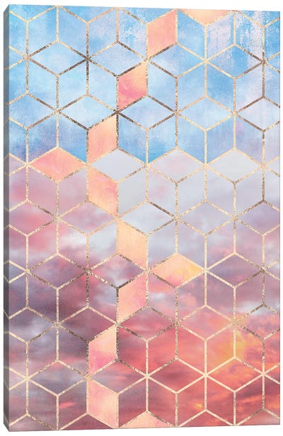 Magic Sky Cubes Canvas Art Print - Pastels