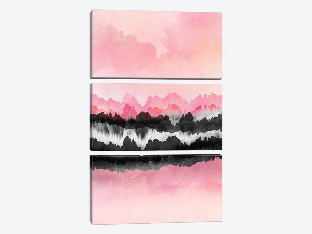 Pink Mountains by Elisabeth Fredriksson 3-piece Canvas Art Print