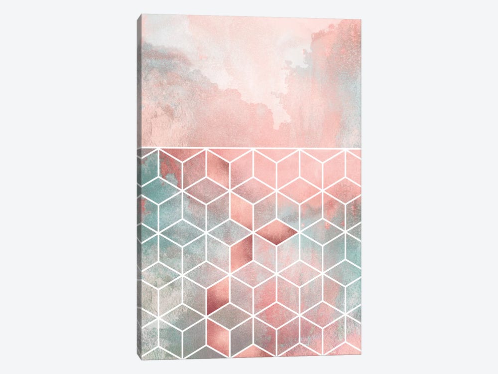 Rose Clouds And Cubes by Elisabeth Fredriksson 1-piece Canvas Print