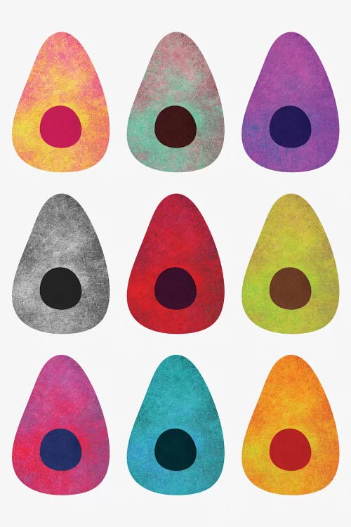 Colored Avocados by Elisabeth Fredriksson wall art