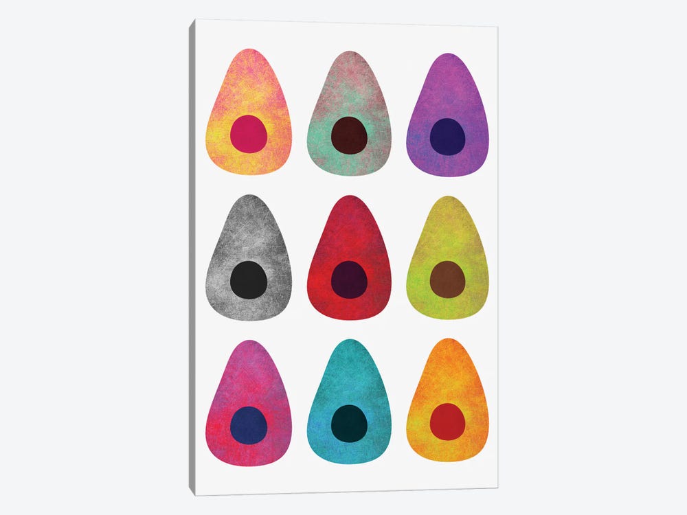 Colored Avocados 1-piece Art Print