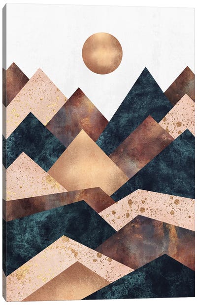 Autumn Peaks Canvas Art Print - Scandinavian Décor