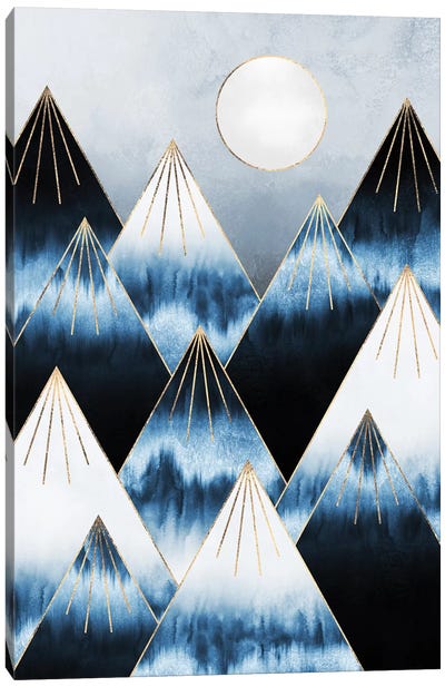 Frost Mountains Canvas Art Print - Scandinavian Décor