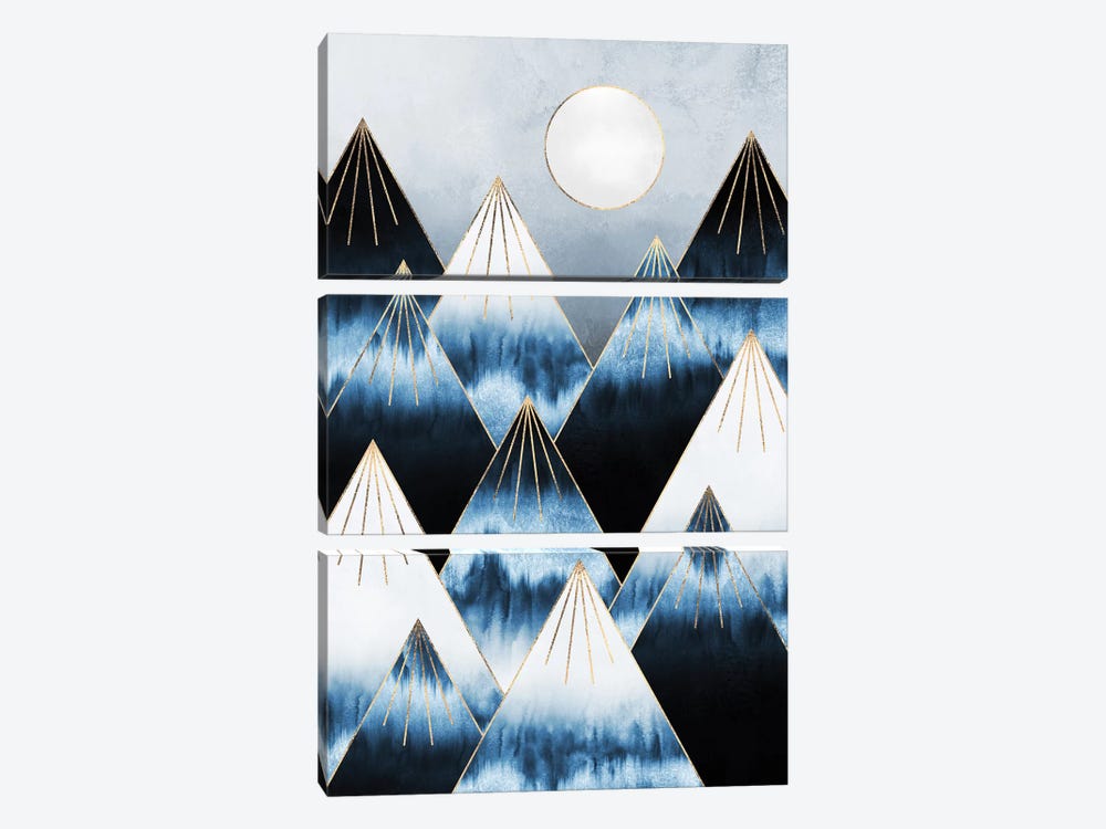 Frost Mountains by Elisabeth Fredriksson 3-piece Canvas Art Print