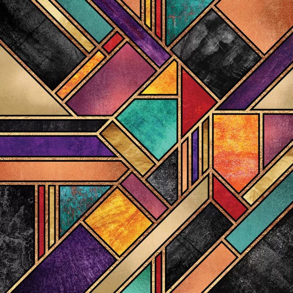 Geometric Patterns: Colorful City Night by Elisabeth Fredriksson