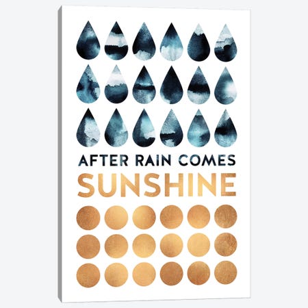 After Rain Comes Sunshine Canvas Print #ELF261} by Elisabeth Fredriksson Art Print