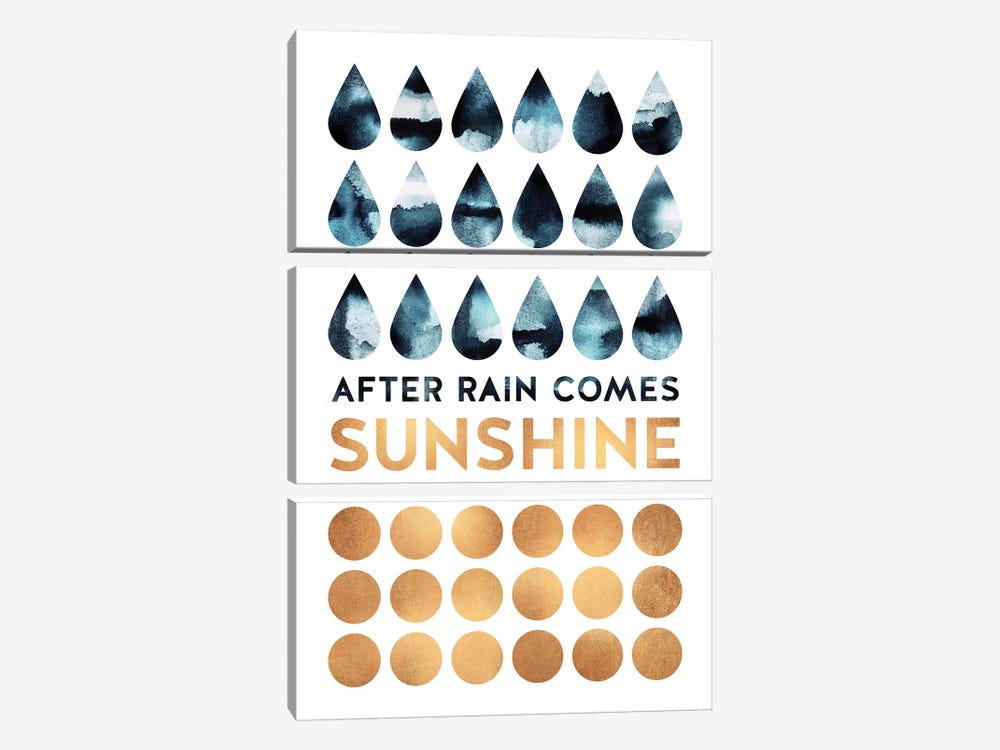 After Rain Comes Sunshine by Elisabeth Fredriksson 3-piece Canvas Art Print