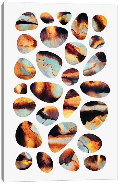 Fiery Pebbles Canvas Art Print - Elisabeth Fredriksson