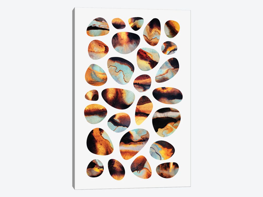 Fiery Pebbles by Elisabeth Fredriksson 1-piece Canvas Print