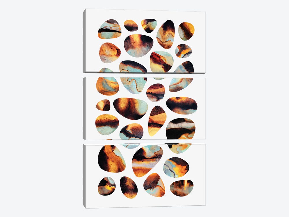 Fiery Pebbles by Elisabeth Fredriksson 3-piece Art Print