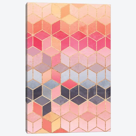 Happy Cubes Canvas Print #ELF266} by Elisabeth Fredriksson Canvas Artwork