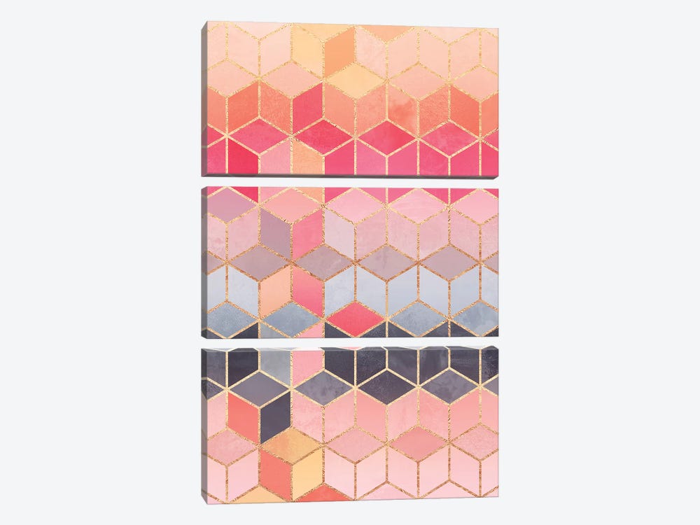 Happy Cubes by Elisabeth Fredriksson 3-piece Canvas Art