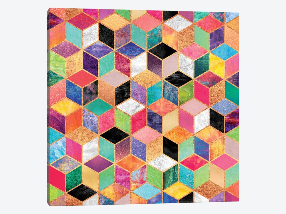 Colorful Cubes by Elisabeth Fredriksson 1-piece Art Print