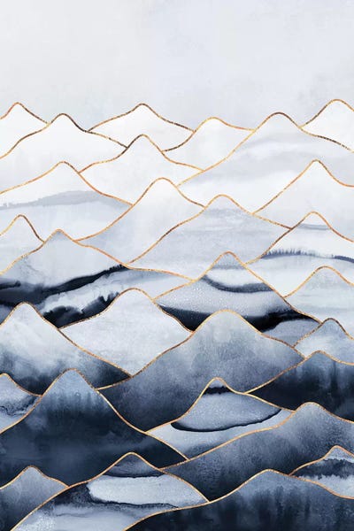 Large Modern Art - Canvas Prints: Mountains I by Elisabeth Fredriksson