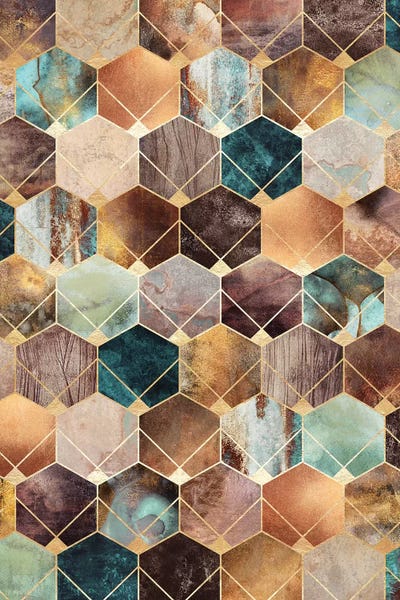 Art Deco: Natural Hexagons And Diamonds by Elisabeth Fredriksson