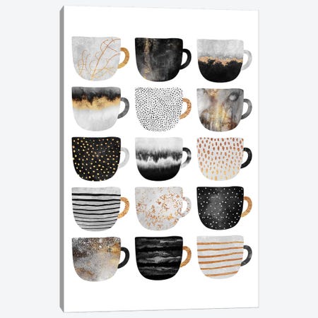 Pretty Coffee Cups III Canvas Print #ELF278} by Elisabeth Fredriksson Canvas Artwork