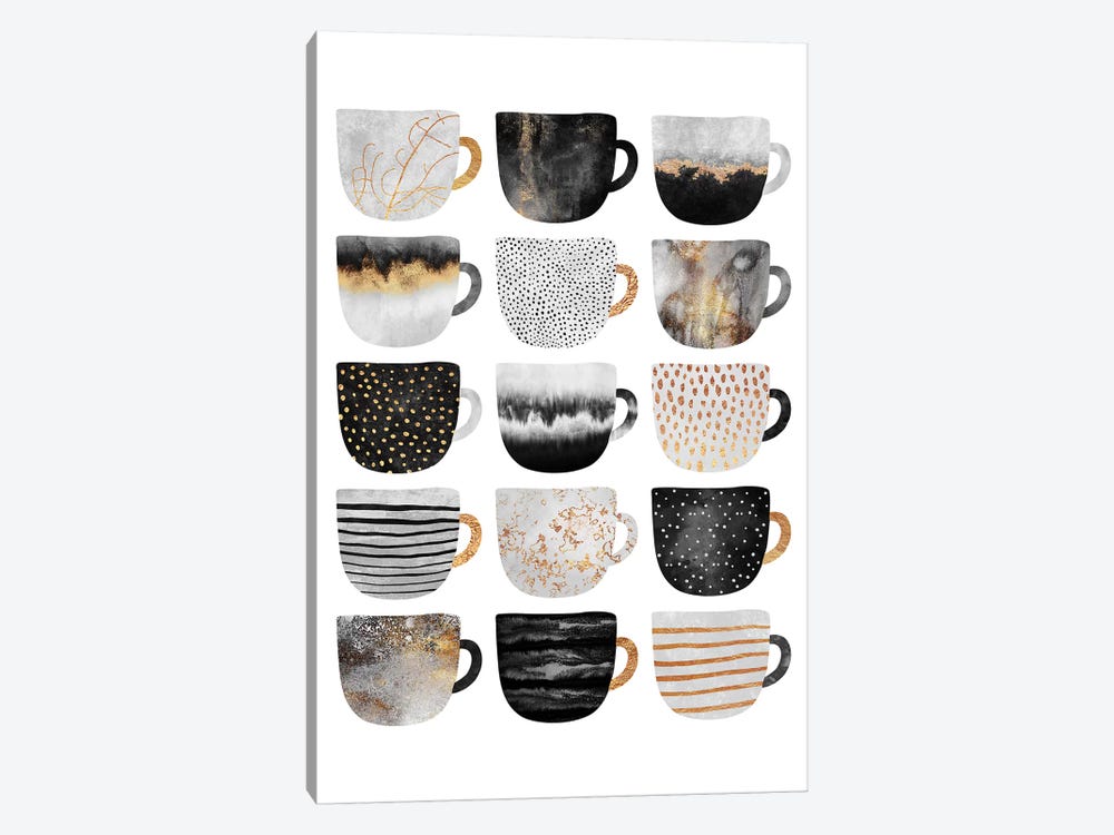 Pretty Coffee Cups III by Elisabeth Fredriksson 1-piece Art Print