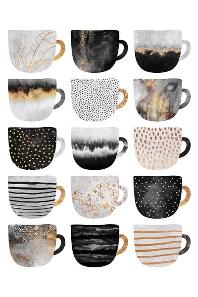 Elisabeth Fredriksson: Pretty Coffee Cups III by Elisabeth Fredriksson