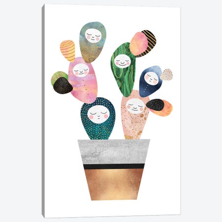Sleepy Cactus Canvas Print #ELF280} by Elisabeth Fredriksson Art Print