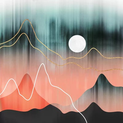 Mountainscape II by Elisabeth Fredriksson framed canvas print