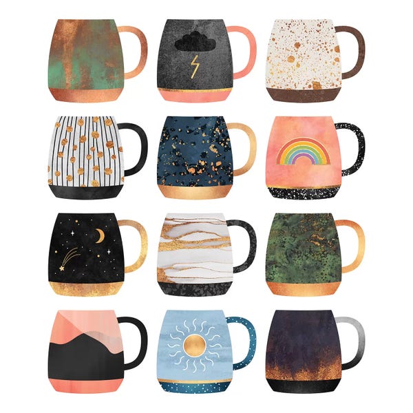 Pop Art Kitchen: Coffee Cup Collection II by Elisabeth Fredriksson