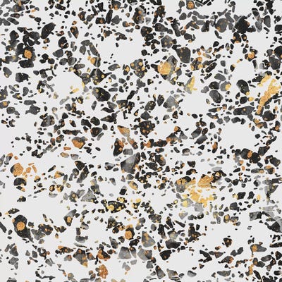 Gold Speckled Terrazzo by Elisabeth Fredriksson framed canvas print