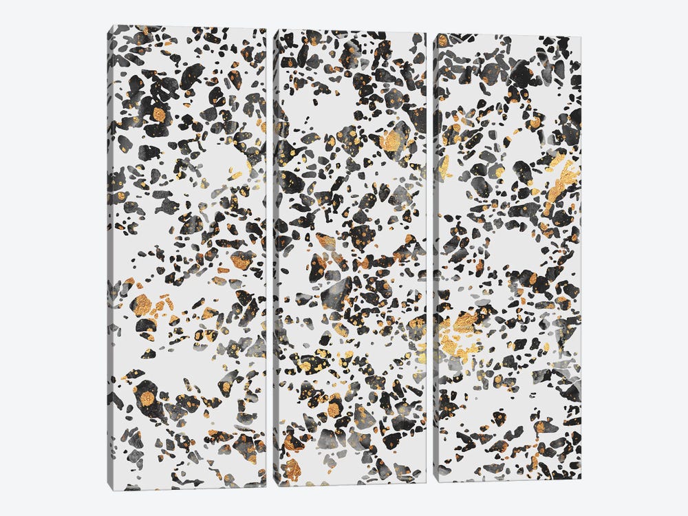 Gold Speckled Terrazzo by Elisabeth Fredriksson 3-piece Art Print